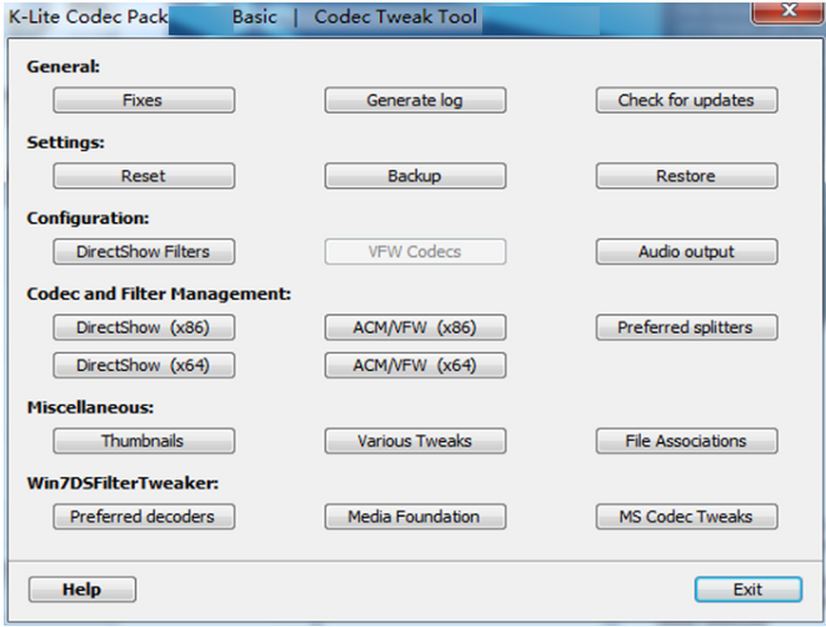 K-Lite Codec Pack Basic
